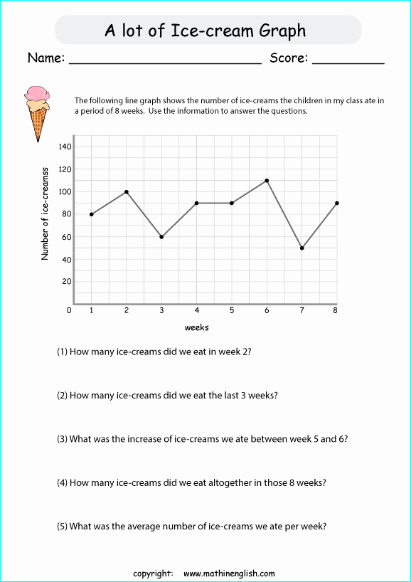 Free Line Graph Worksheets New Printable Primary Math Worksheet for Math Grades 1 to 6