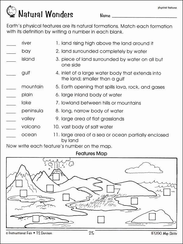 Free Map Skills Worksheets Fresh Free Printable Map Skills Worksheets for 3rd Grade