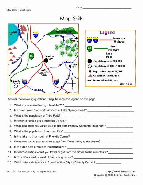 Free Map Skills Worksheets Lovely Map Skills 101 Collection