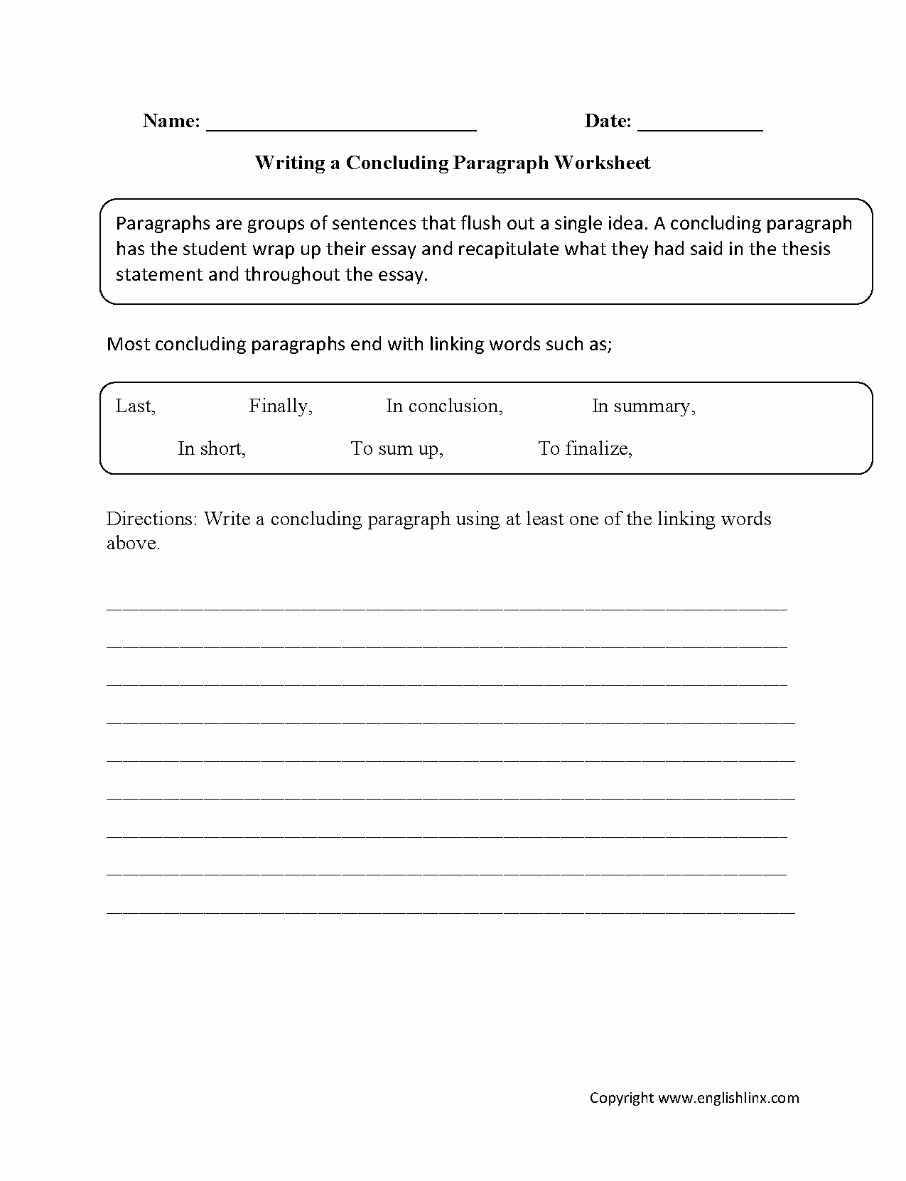 Free Paragraph Writing Worksheets New Writing Worksheets