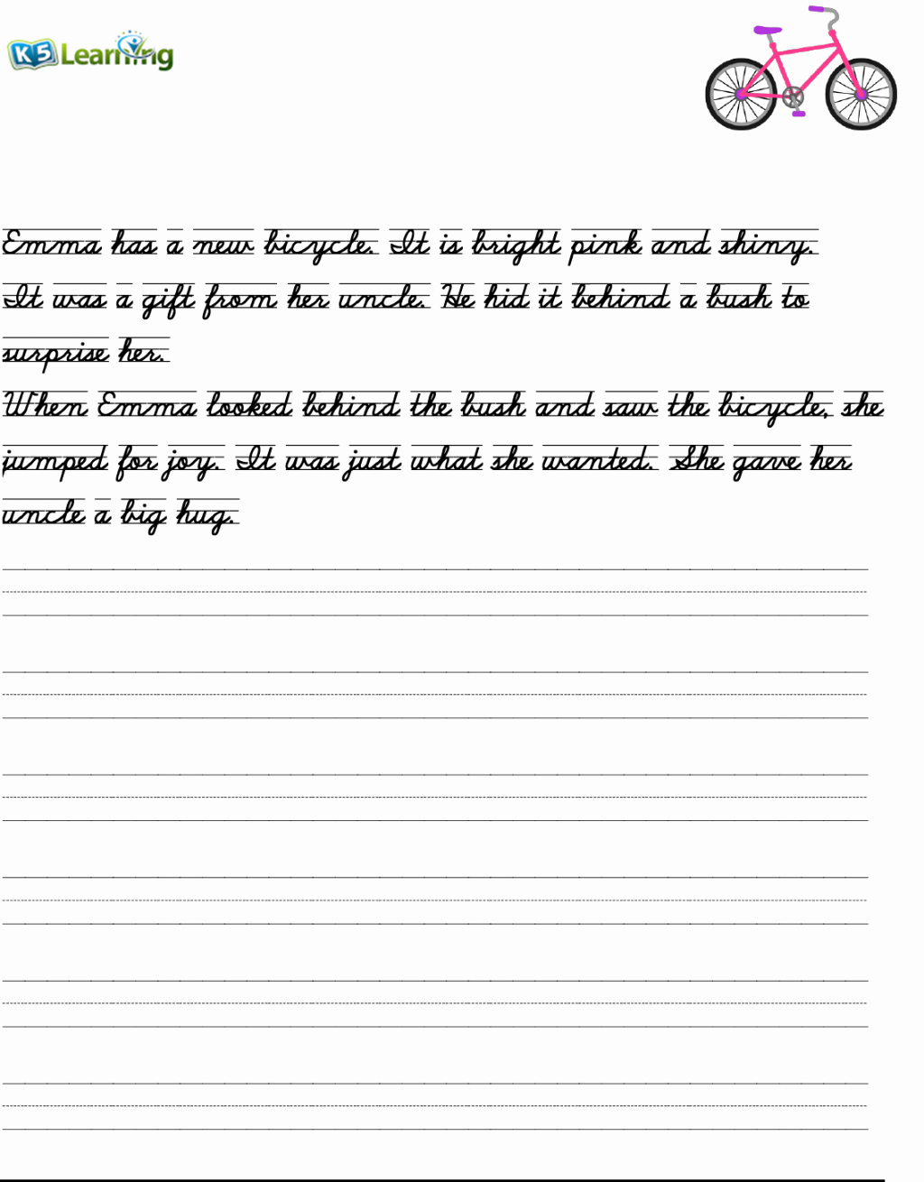 Free Paragraph Writing Worksheets Unique Cursive Handwriting Practice Paragraph Worksheets Pdf