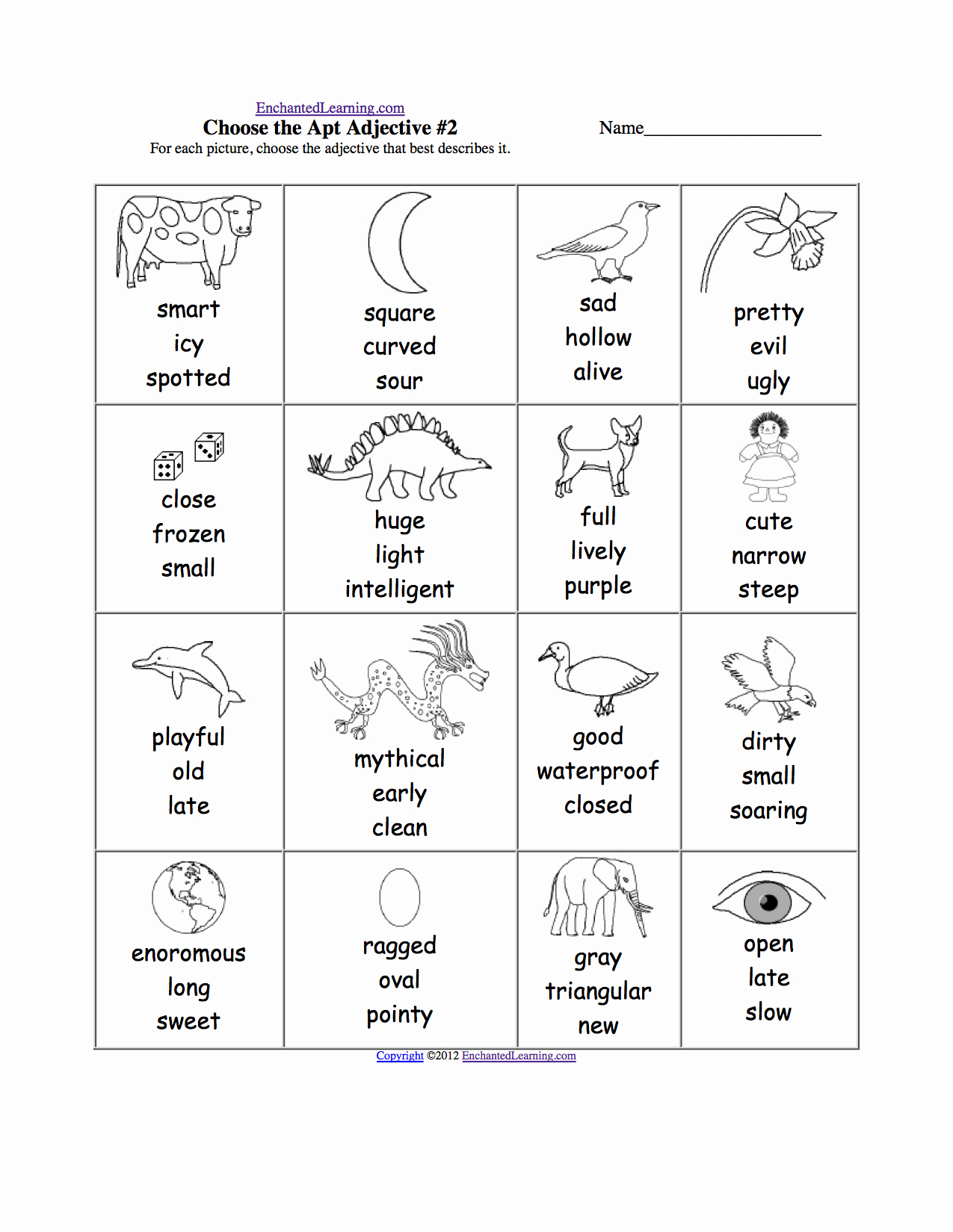 Free Printable Adjective Worksheets Awesome Pick the Apt Adjective Worksheets to Print