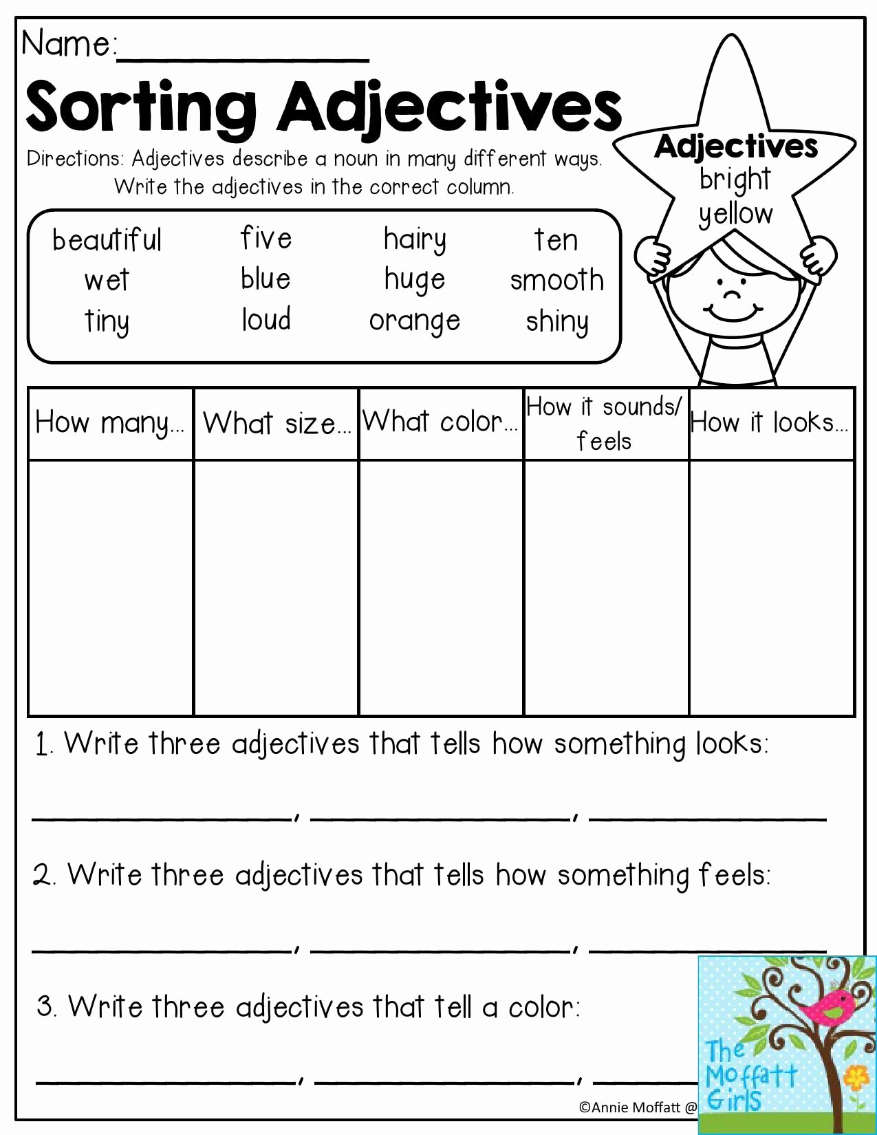 Free Printable Adjective Worksheets Beautiful 20 Adjective Worksheets 1st Grade