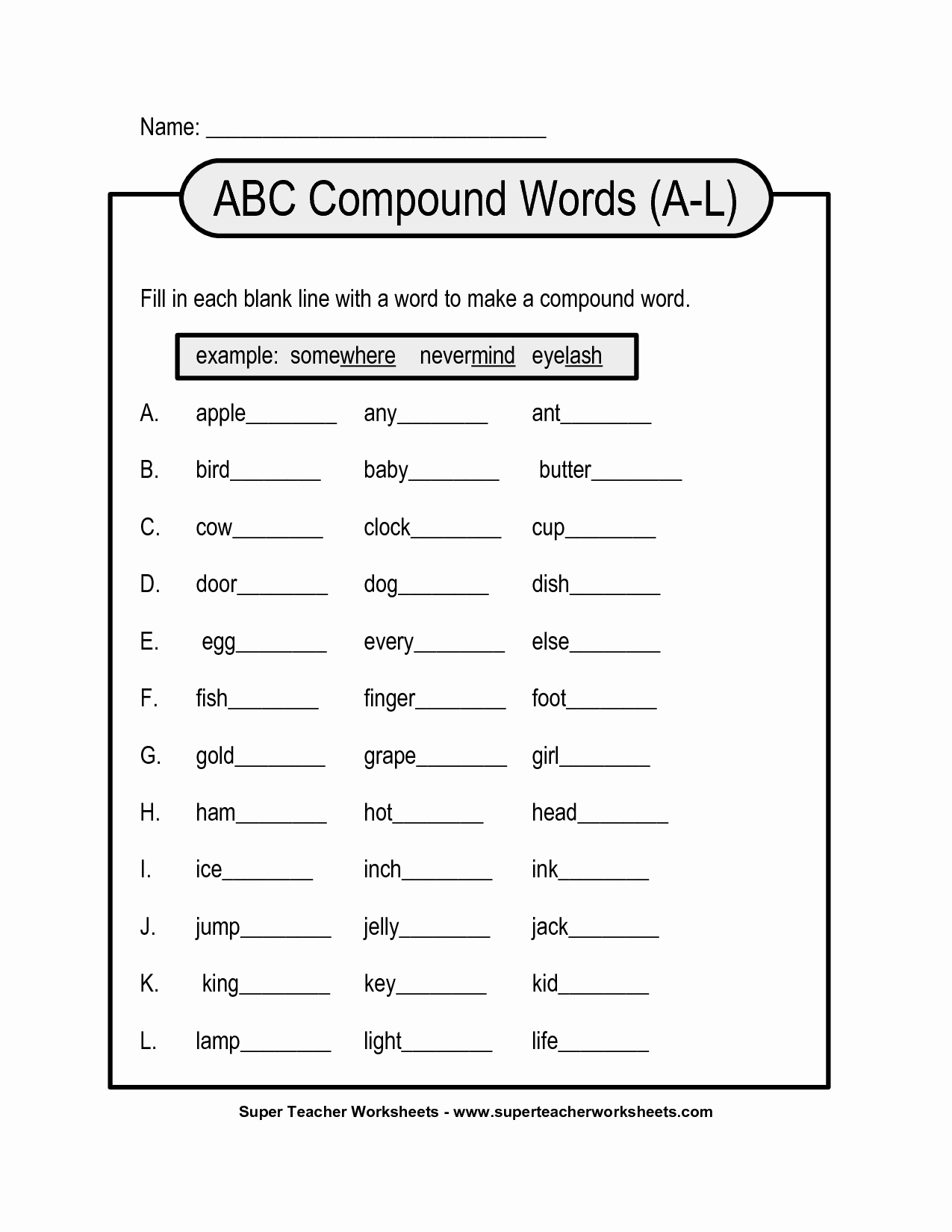Free Printable Compound Word Worksheets Awesome 14 Best Of Pound Words Worksheets Pdf 2nd