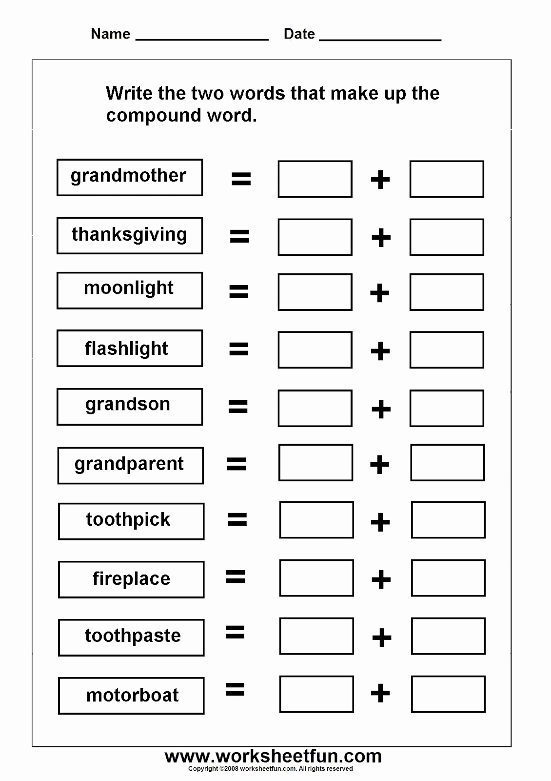 Free Printable Compound Word Worksheets Fresh Christmas Pound Words Worksheets