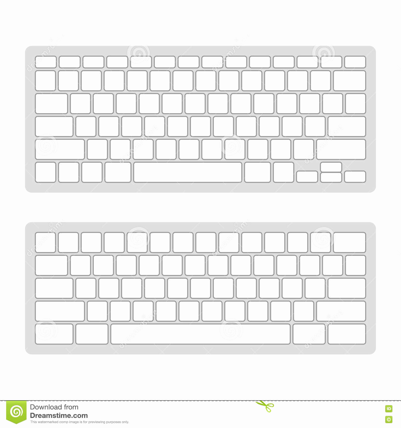 Free Printable Computer Keyboarding Worksheets Unique Puter Keyboard Blank Template Set Vector Stock Vector
