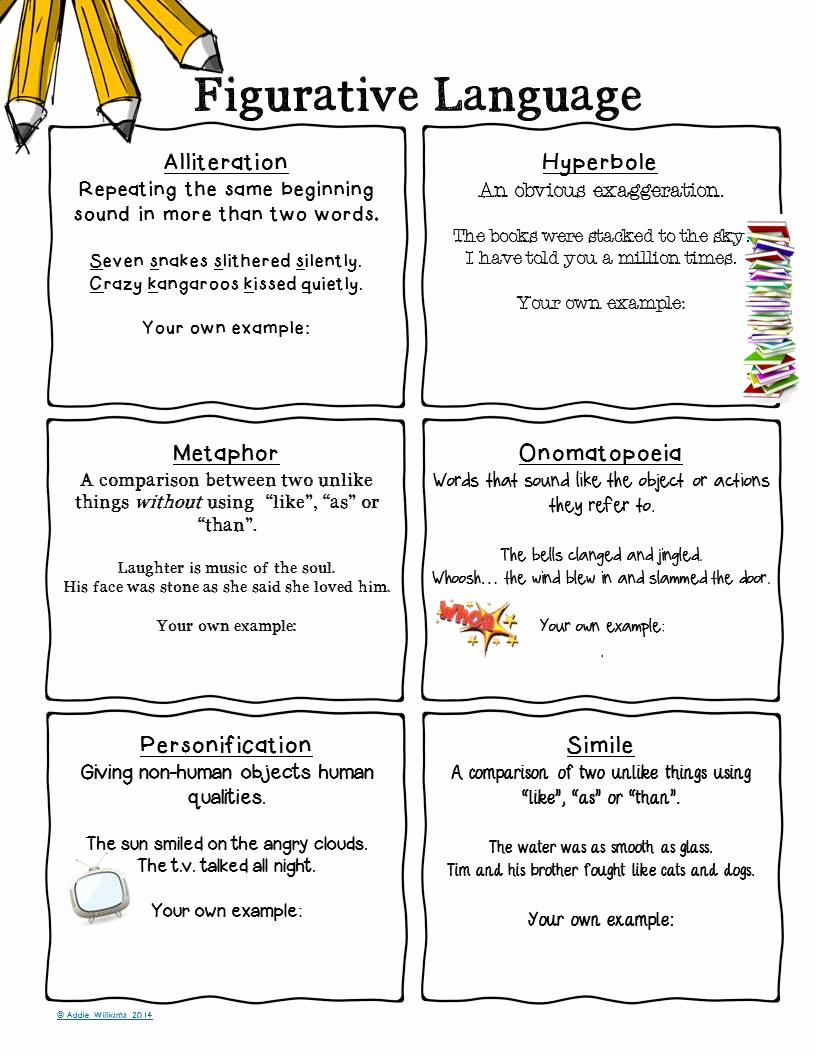 Free Printable Figurative Language Worksheets Inspirational 20 Figurative Language Worksheets 5th Grade