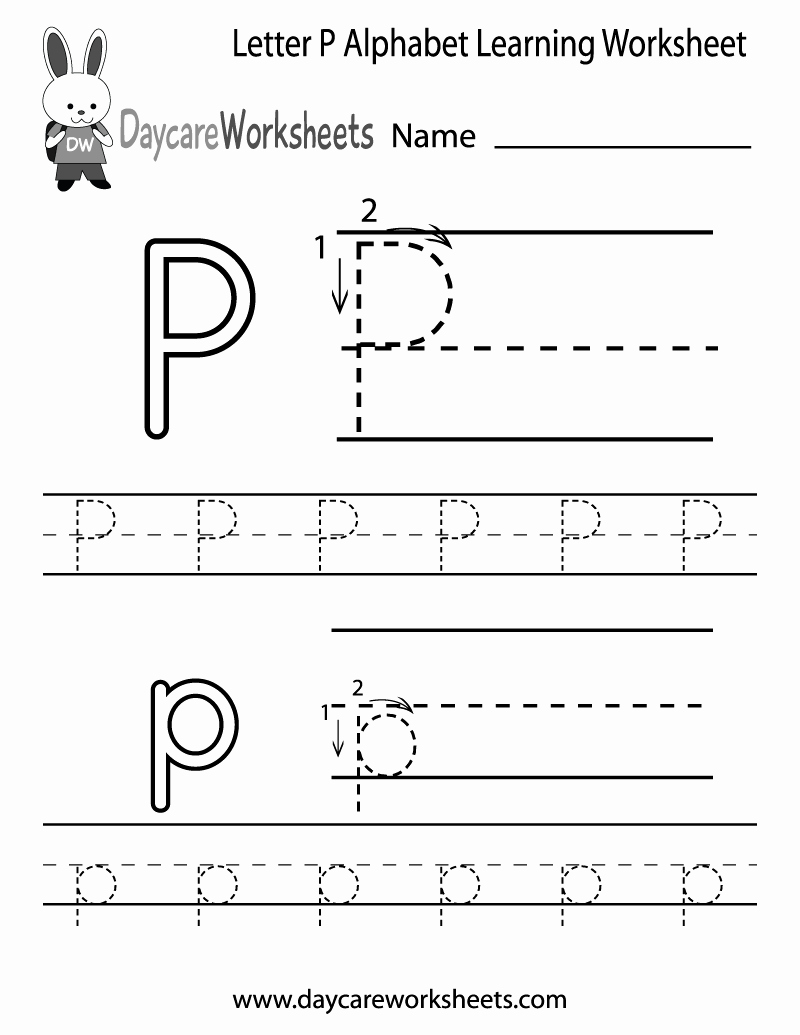 Free Printable Letter P Worksheets Awesome Free Letter P Alphabet Learning Worksheet for Preschool