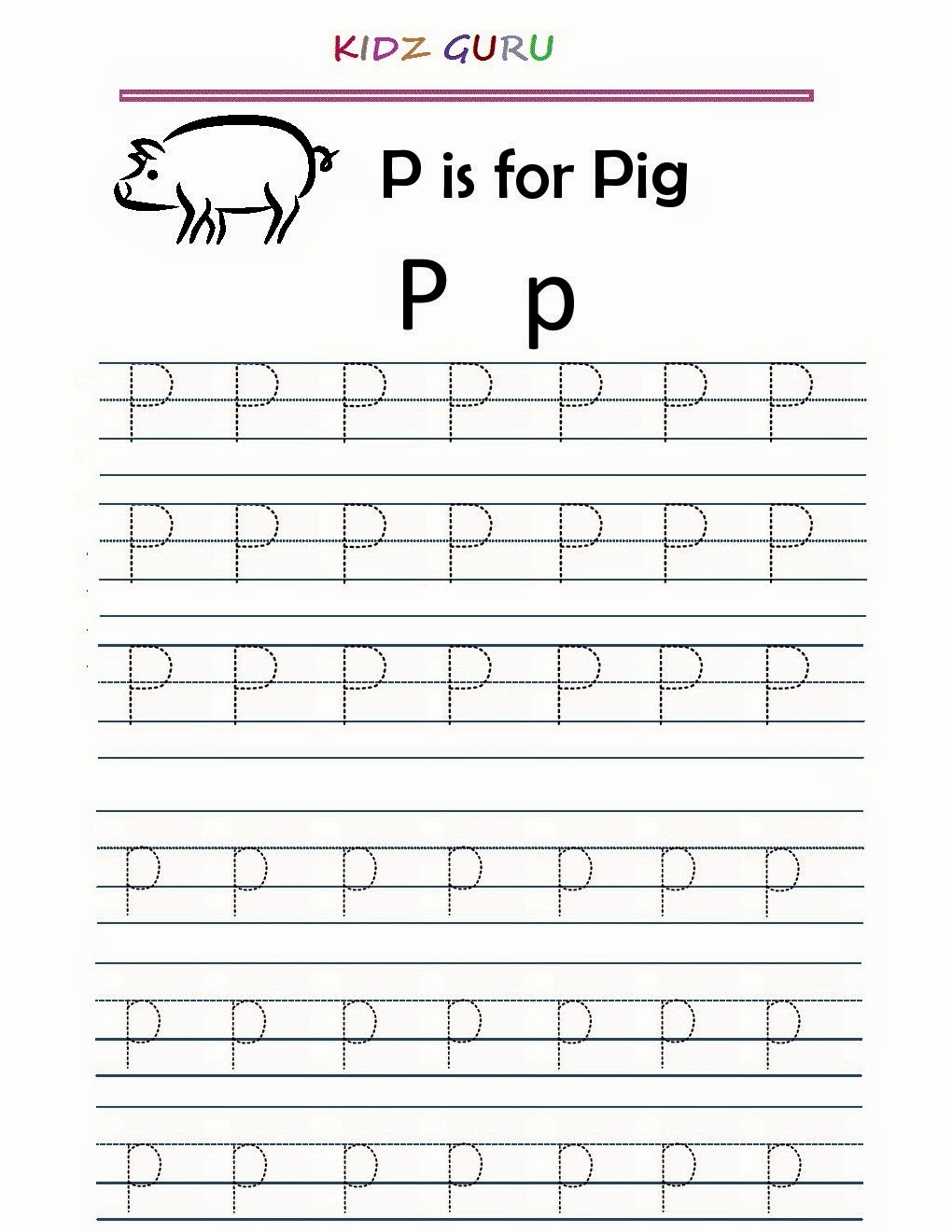 Free Printable Letter P Worksheets Best Of Kindergarten Worksheets Printable Tracing Worksheet