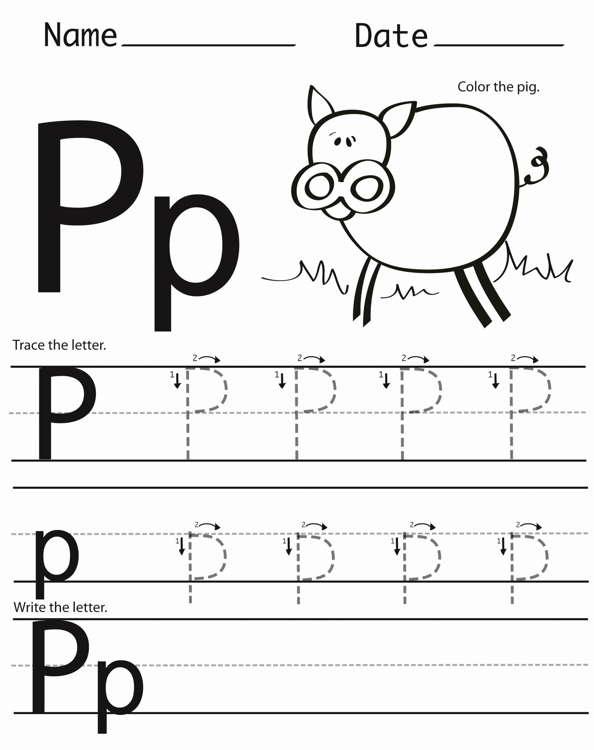 Free Printable Letter P Worksheets Best Of Print Preschool Crafts