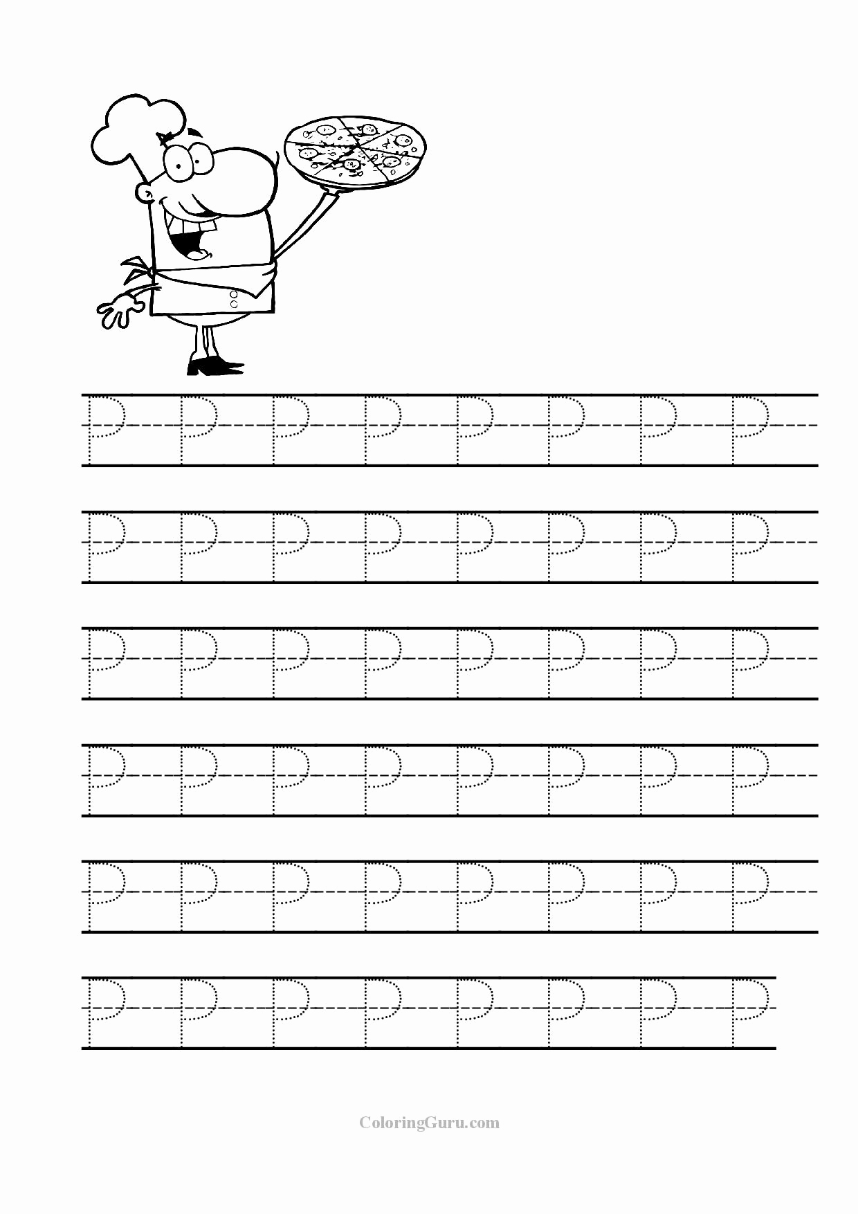 Free Printable Letter P Worksheets New Tracing Letter P Worksheets