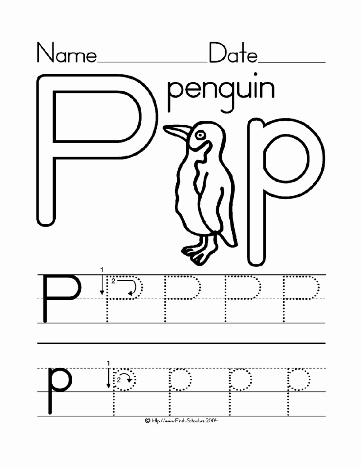 Free Printable Letter P Worksheets New Writing Practice Letter P Preschool Crafts