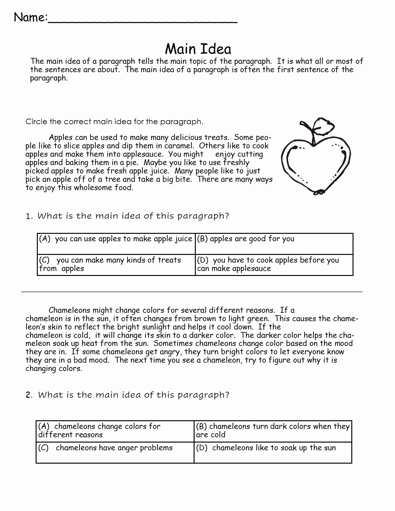 Free Printable Main Idea Worksheets Beautiful Main Idea Worksheets From the Teacher S Guide