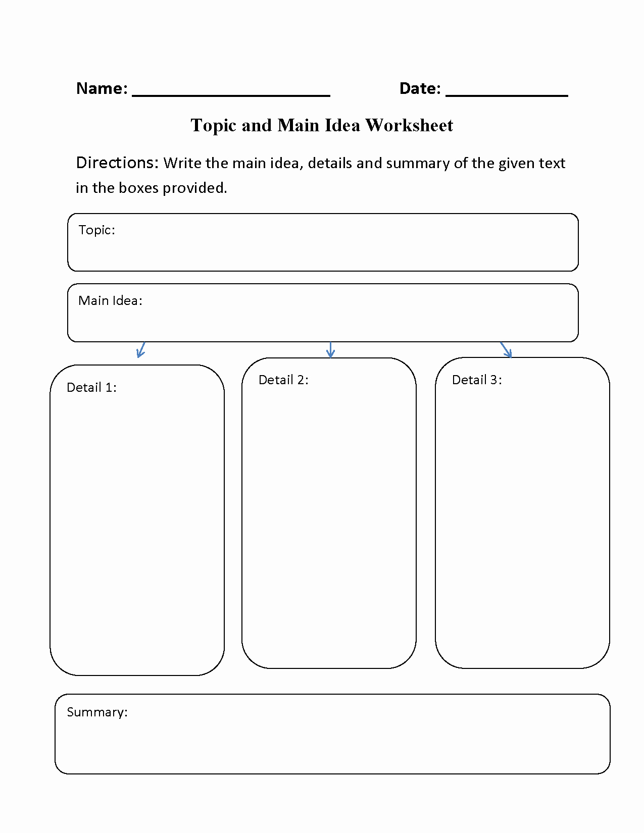 Free Printable Main Idea Worksheets Best Of 29 Prehensive Main Idea Worksheets