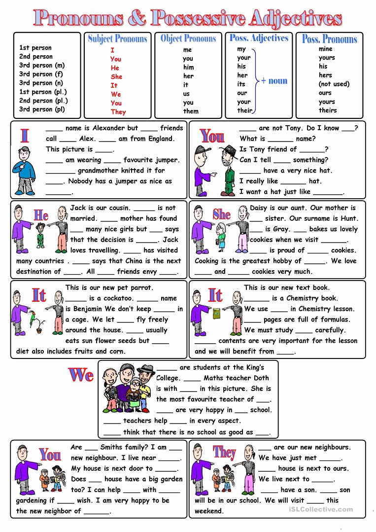Free Pronoun Worksheets Beautiful Pronouns Worksheet Free Esl Printable Worksheets Made by