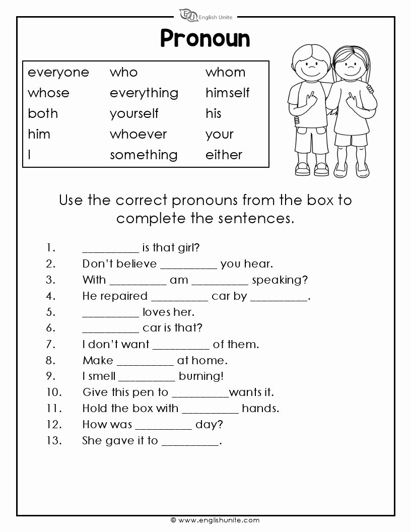 Free Pronoun Worksheets Elegant Pronouns Worksheet 3