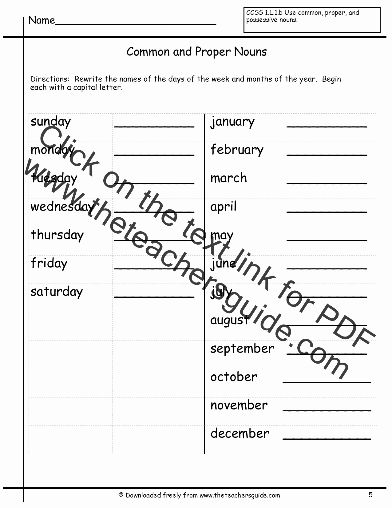 Free Proper Noun Worksheets Fresh Wonders First Grade Unit Two Week Four Printouts
