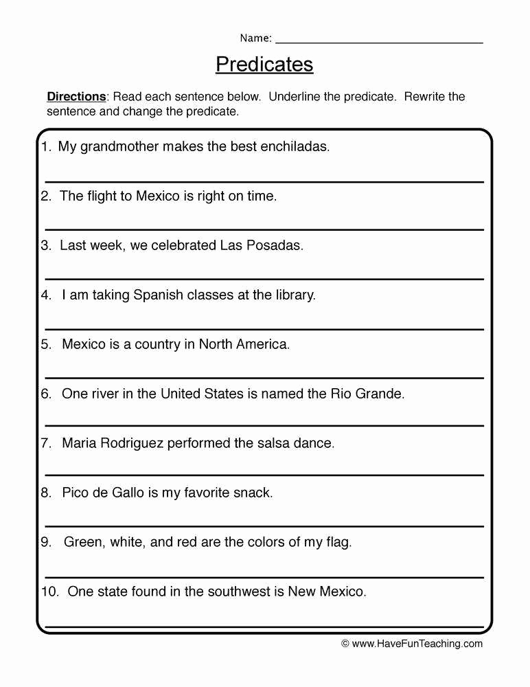 Create Your 30 Explore Free Subject And Predicate Worksheets Simple Template Design