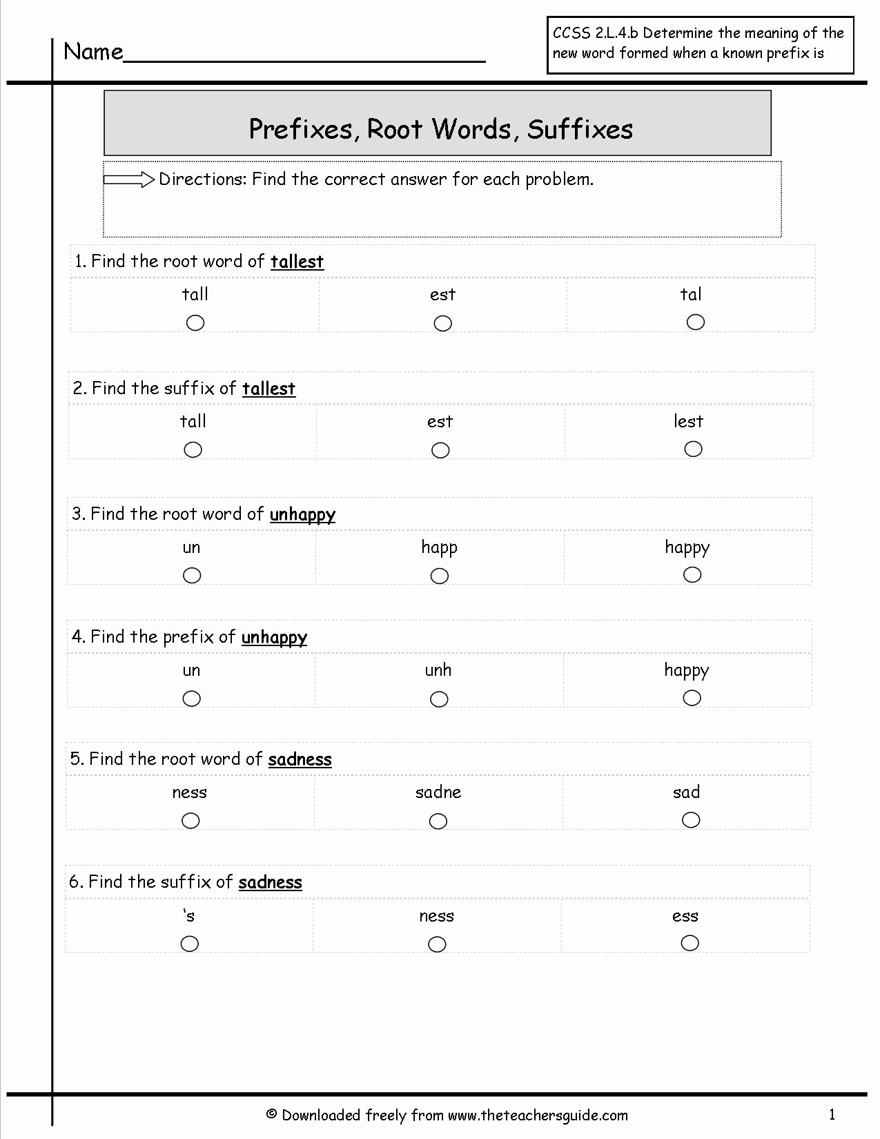Free Suffix Worksheet New Teach Child How to Read Printable Prefix and Suffix
