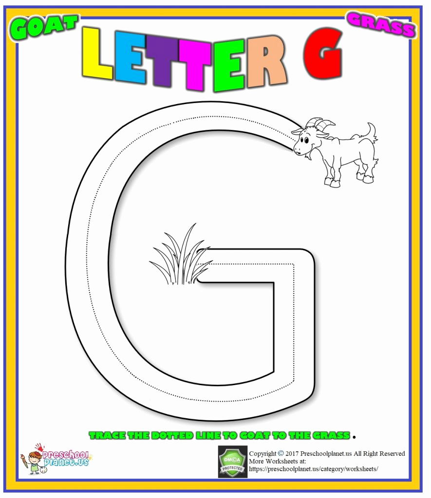 G Worksheets for Preschool Unique Letter G Worksheet for Preschool – Preschoolplanet