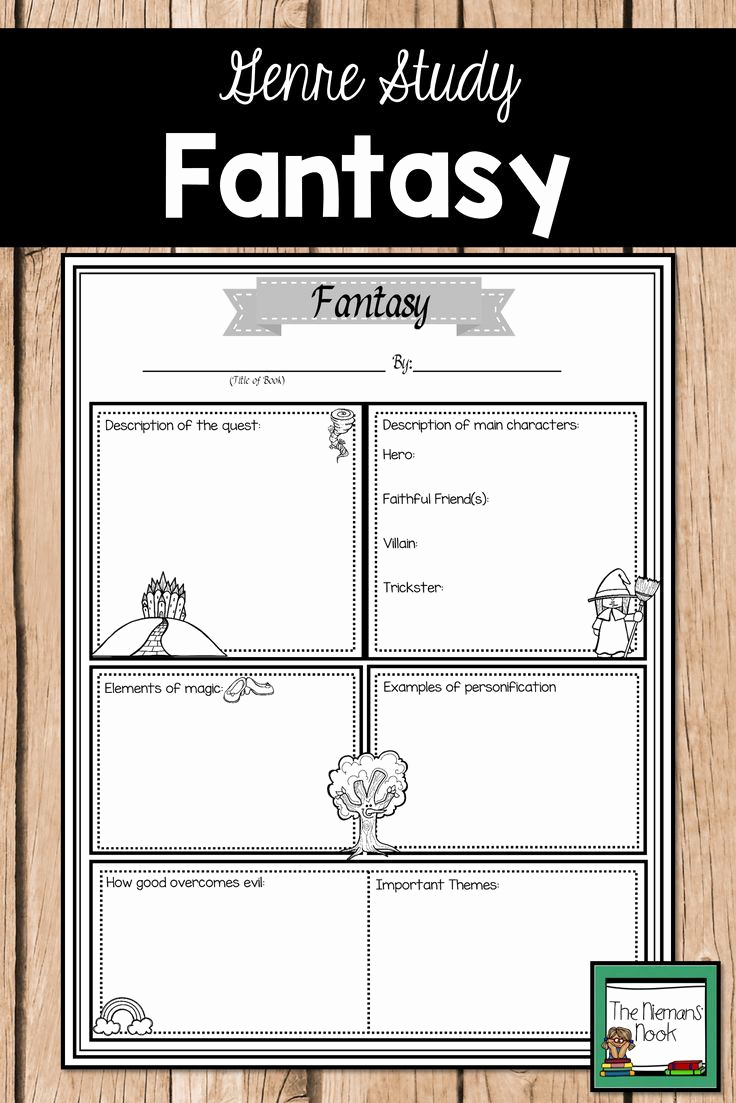 Genre Worksheets 4th Grade Inspirational Your Students Will Love Exploring the Fantasy Genre with