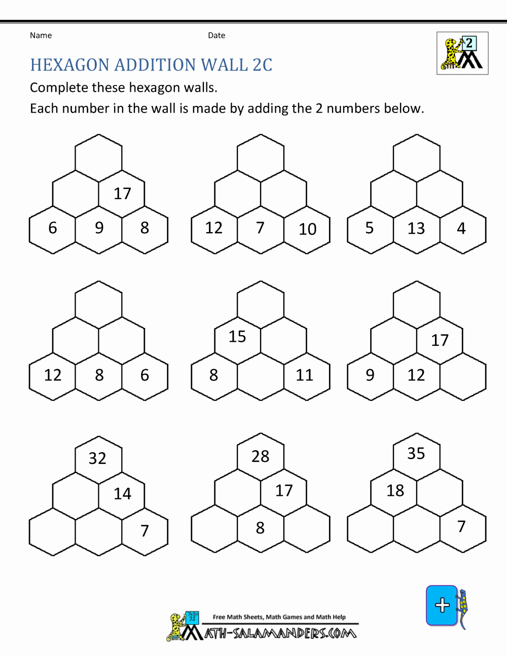 Geometry Worksheet 2nd Grade Beautiful Math Addition Facts to 20