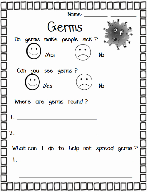 Germs Worksheets for Kindergarten Lovely Becca S Kindergarten Creations Hand Washing and Germs