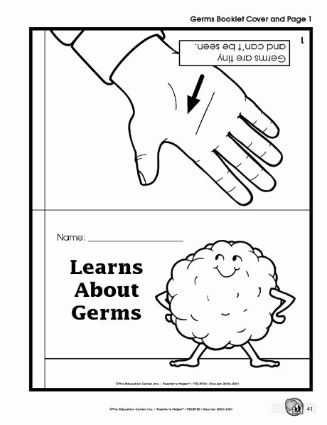 Germs Worksheets for Kindergarten New Germs Worksheets for Kindergarten Germs Booklet with