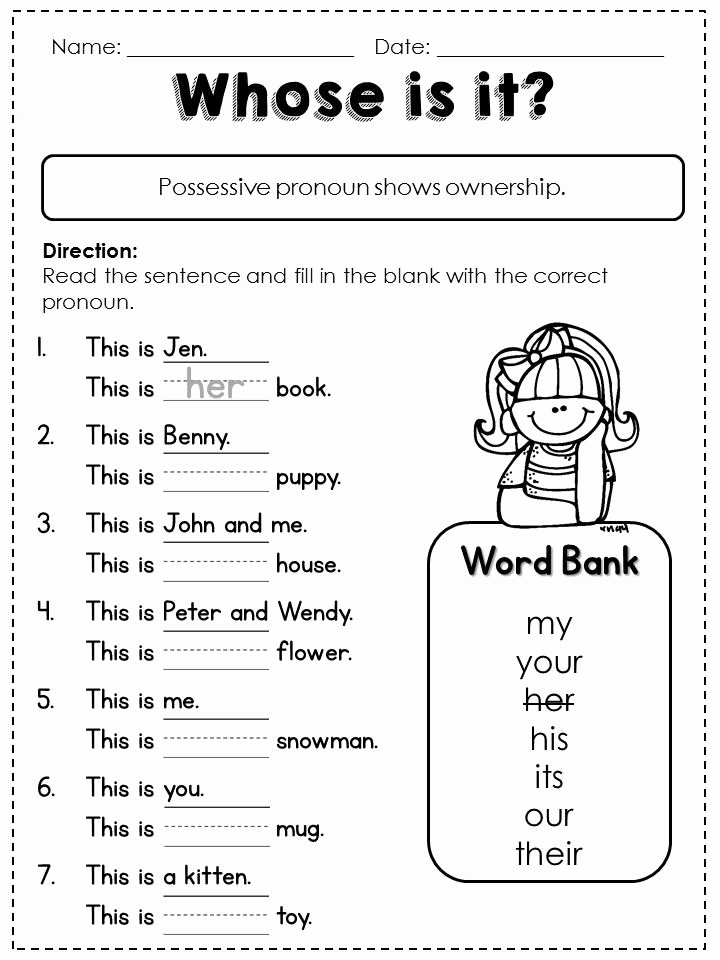 Grammar Worksheet First Grade Unique 1st Grade English Worksheets Best Coloring Pages for Kids