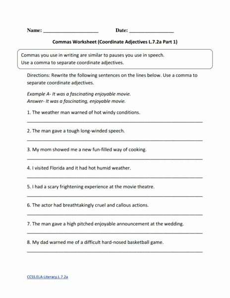 Grammar Worksheets for 8th Graders Fresh Printable Grammar Worksheets 8th Grade – Learning How to Read