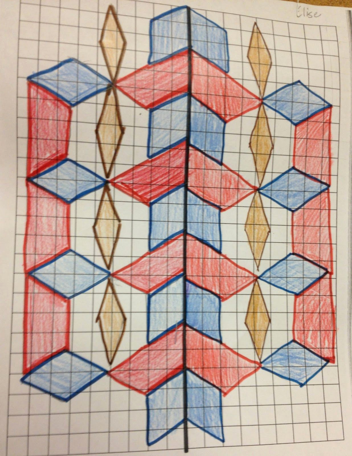 Graph Paper Art Worksheets Lovely I Gave the Children some Grid Paper and Pattern Blocks