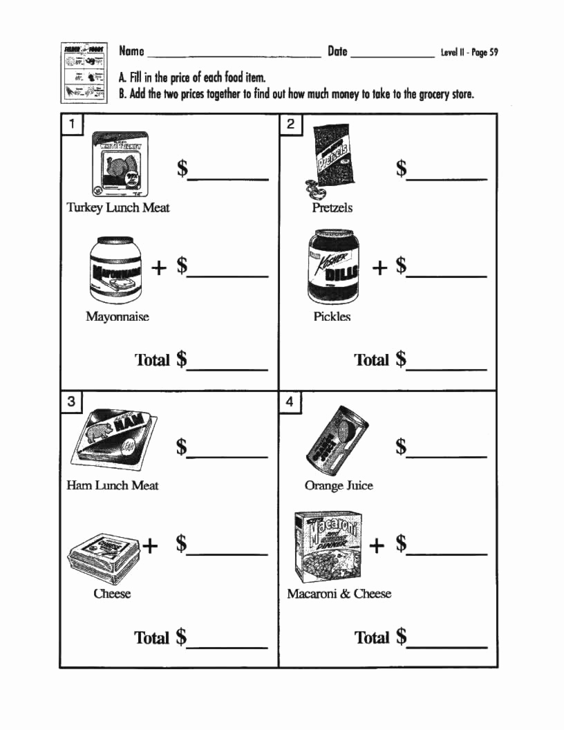 Grocery Shopping Math Worksheets Awesome 20 Grocery Store Math Worksheets
