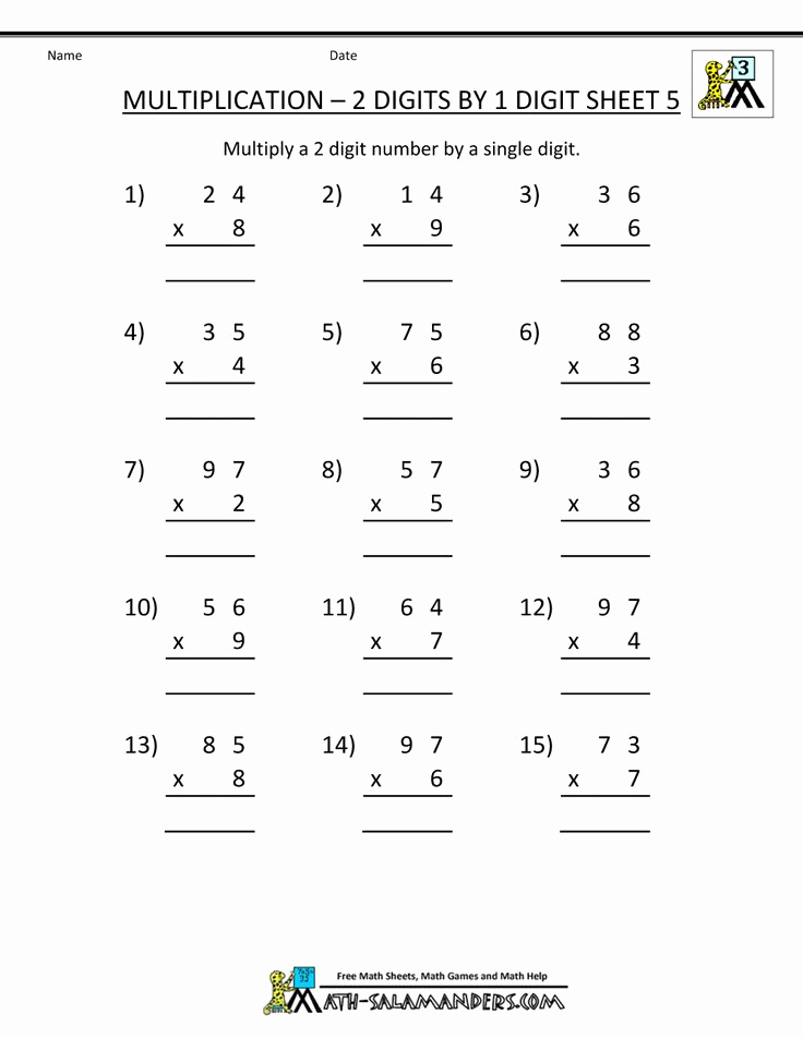 Hard Multiplication Worksheets Elegant Hard Multiplication 2 Digit Problems