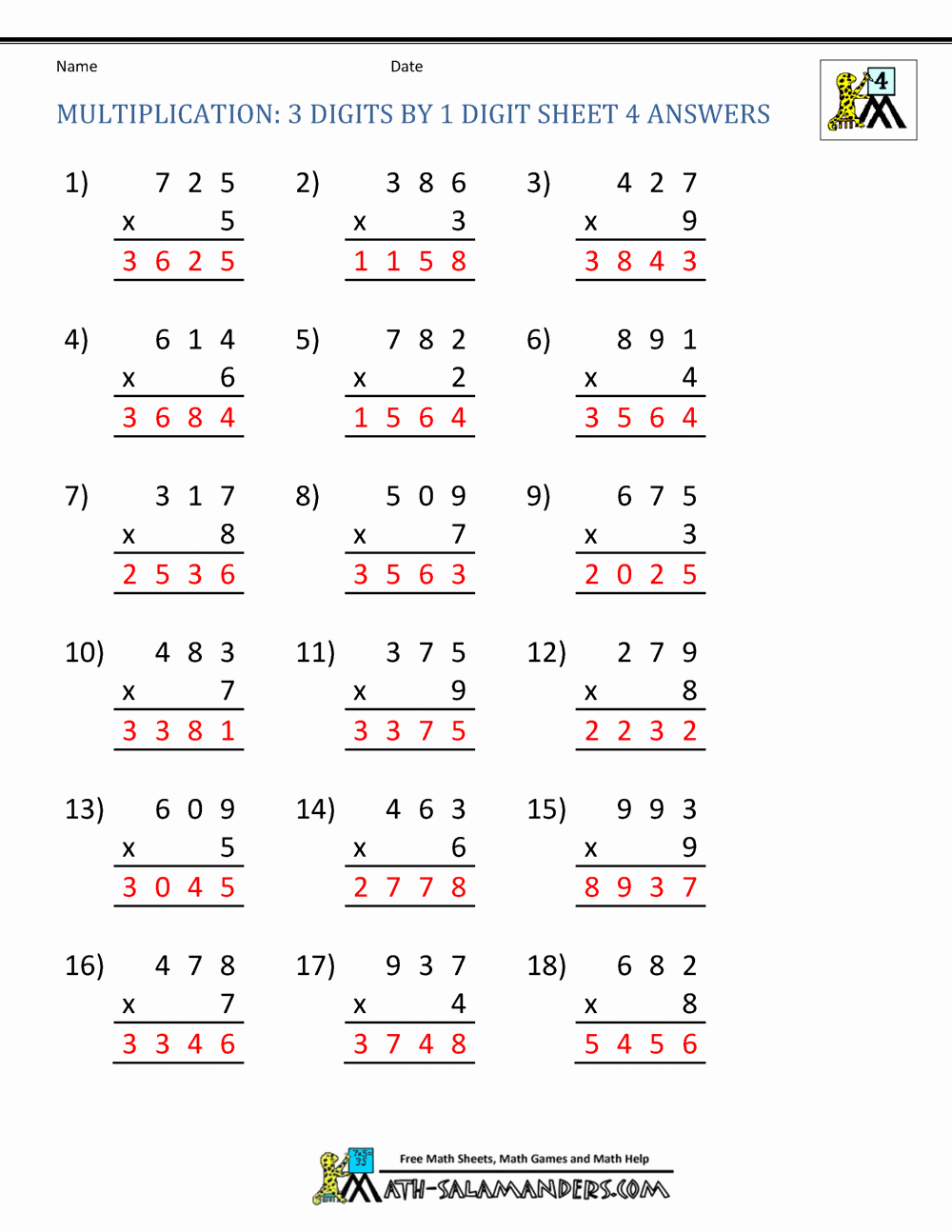 Hard Multiplication Worksheets Fresh Multiplication Sheet 4th Grade
