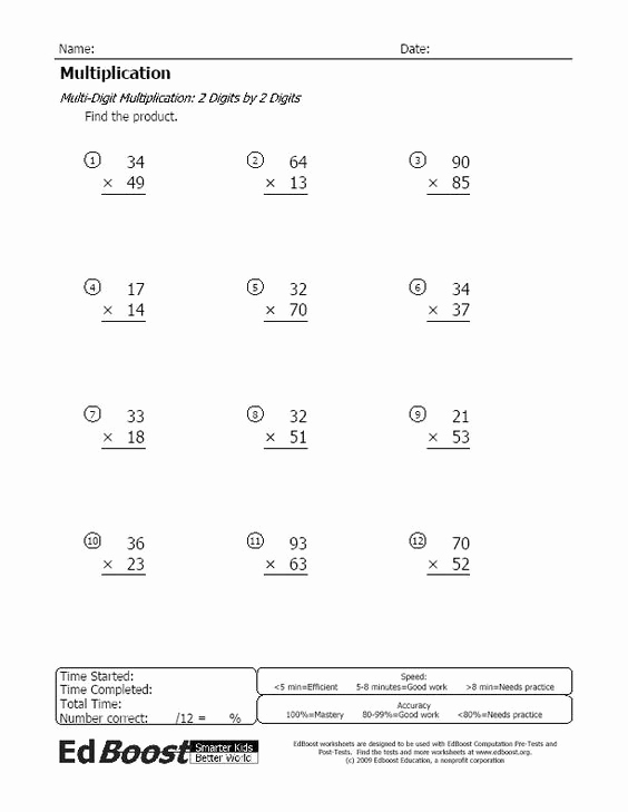 Hard Multiplication Worksheets Inspirational Hard Multiplication 2 Digit Problems