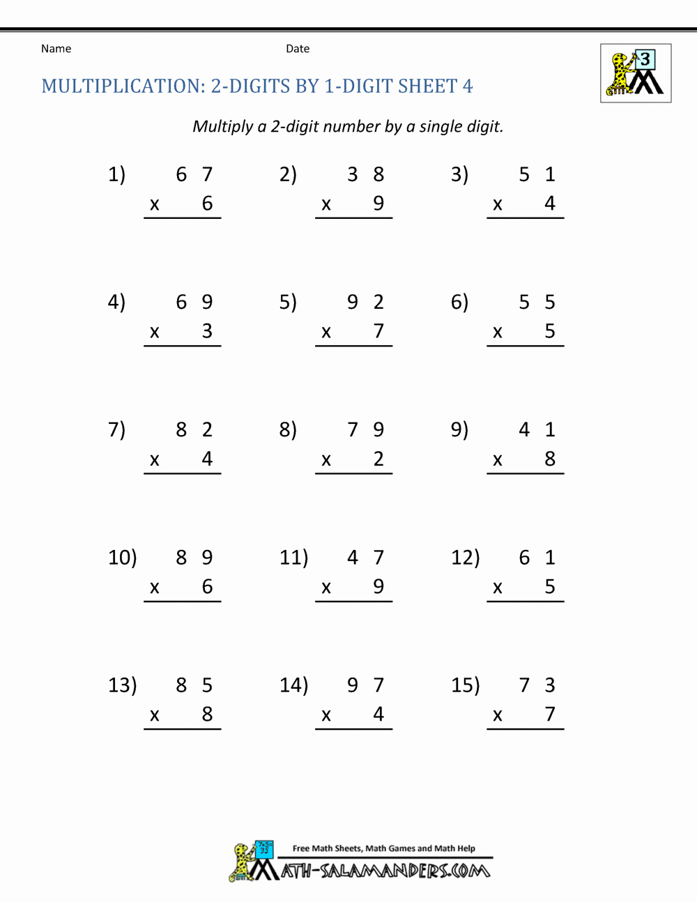 Hard Multiplication Worksheets New Multiplication Practice Worksheets Grade 3