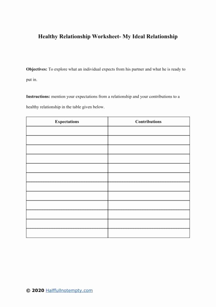 Healthy Relationships Worksheets Beautiful Healthy Relationship Worksheets 9
