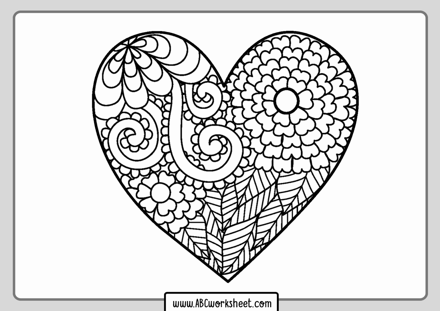 Heart Coloring Worksheet Beautiful Printable Heart Coloring Pages