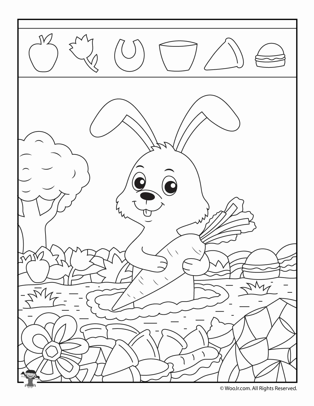 Hidden Animal Pictures Worksheets Unique Rabbit Hidden Picture Puzzle