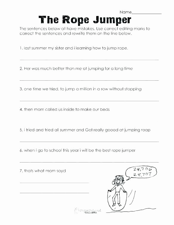 High School Punctuation Worksheets Fresh Proofreading Worksheets Middle School Punctuation