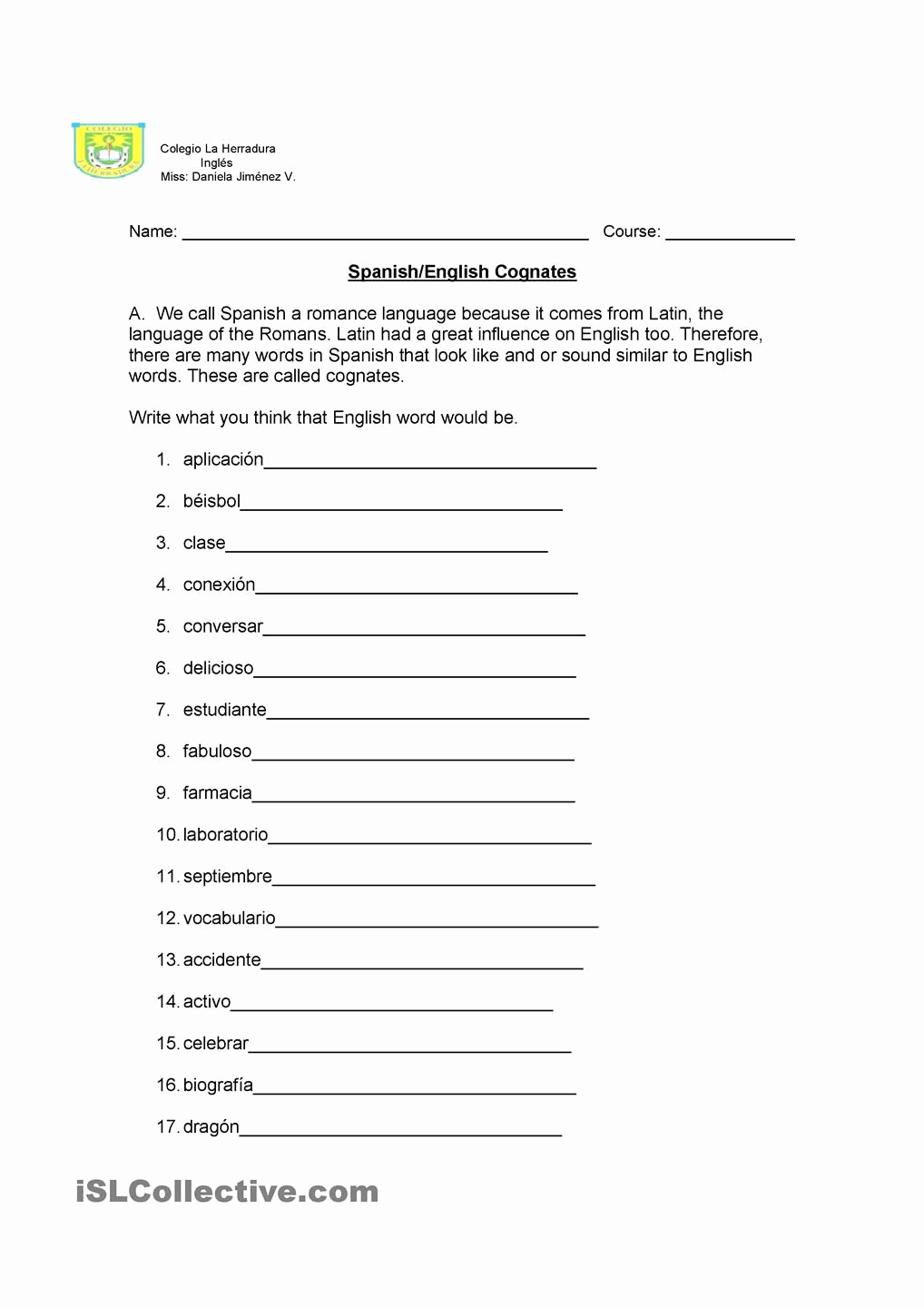 High School Spanish Worksheets Lovely Professionally 20 High School Spanish Worksheets