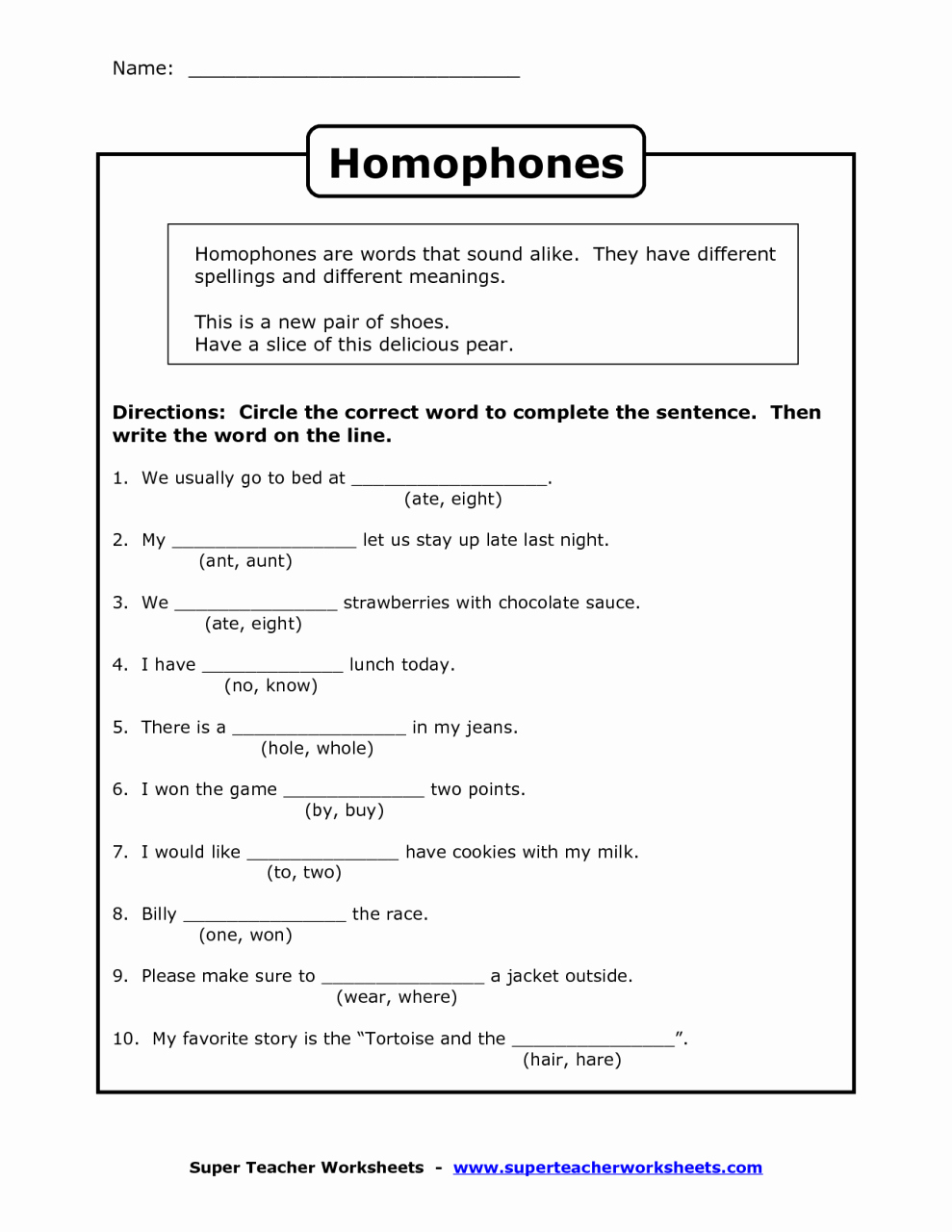 8 Printable Homographs Examples Pdf Examples 5th Grade Homonyms 