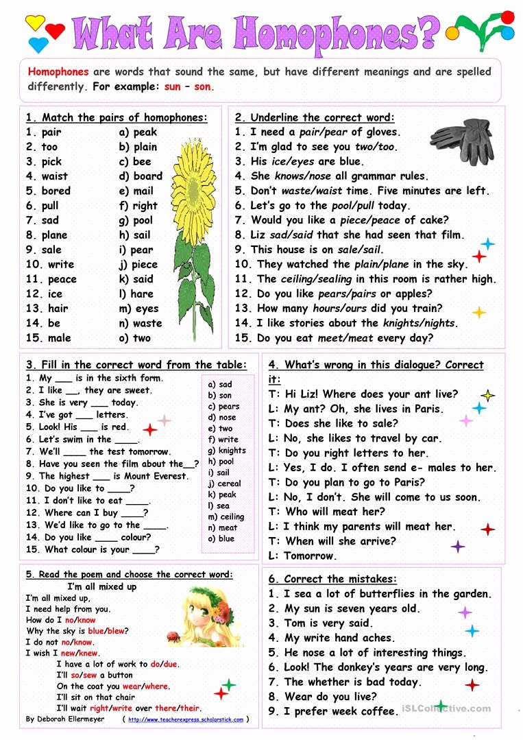 Homonym Worksheets High School Awesome What are Homophones