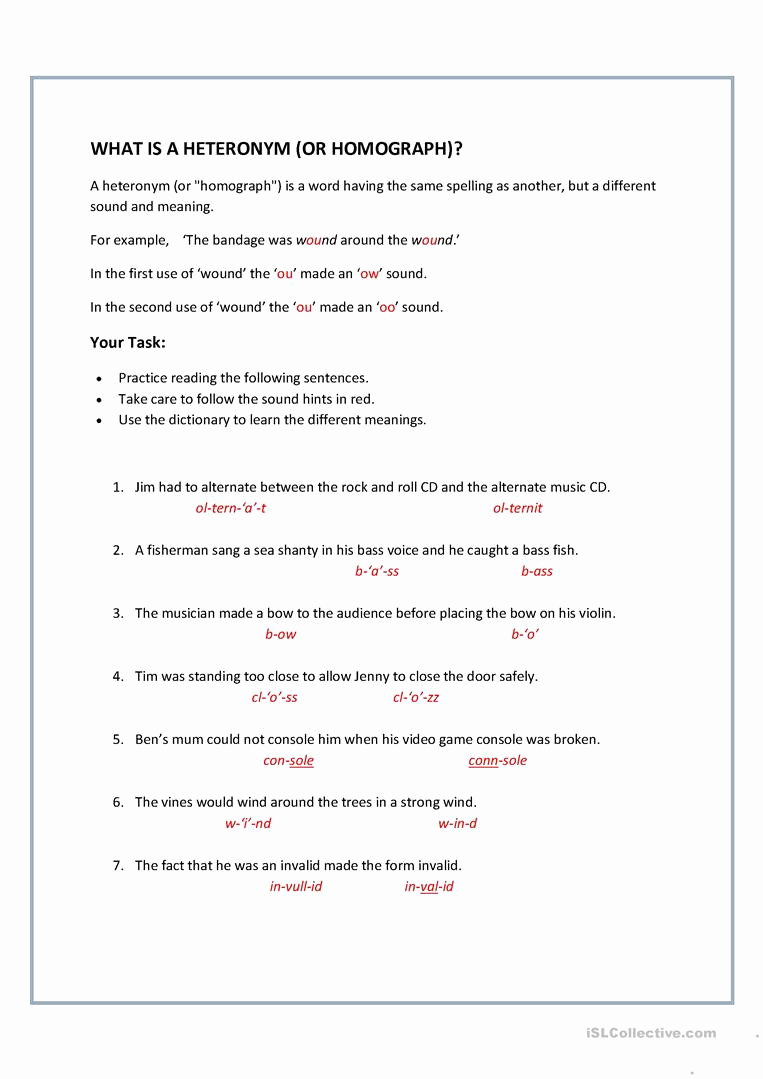 Homonym Worksheets High School Luxury Homonym Worksheets High School – Worksheet From Home