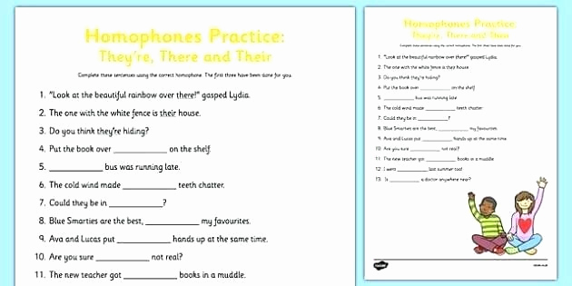 Homophone Worksheets Middle School Best Of Exemple Homophone