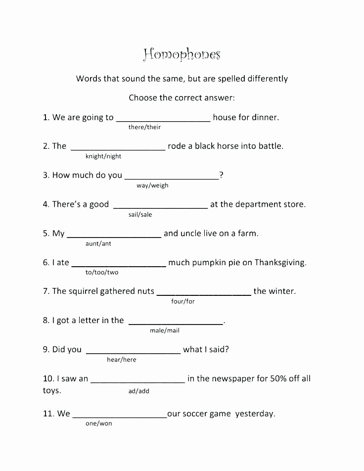 Homophone Worksheets Middle School Best Of Homonym Worksheets High School Homonyms Worksheets Middle