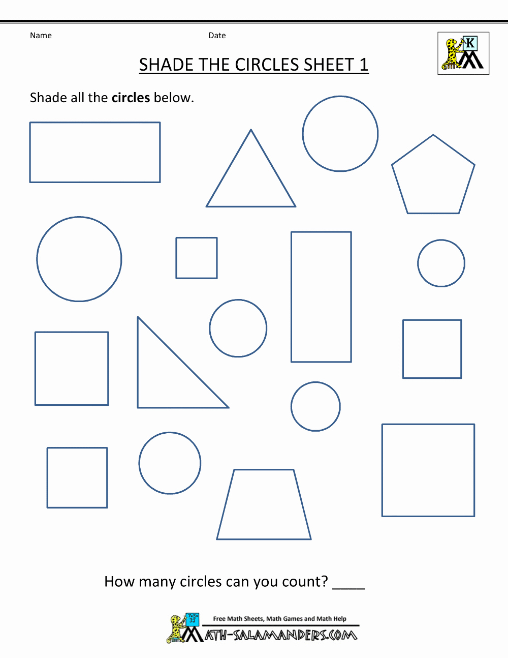 Identify Shapes Worksheet Kindergarten Beautiful Free Shape Worksheets Kindergarten