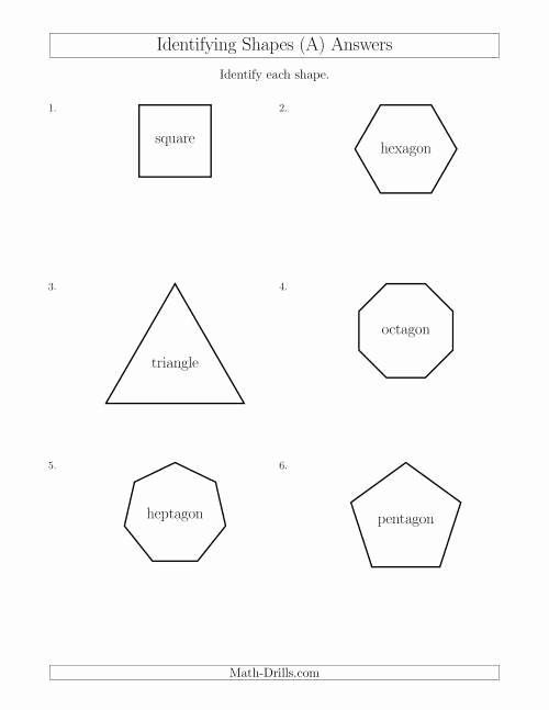 Identifying Shapes Worksheets Unique Identifying Shapes A