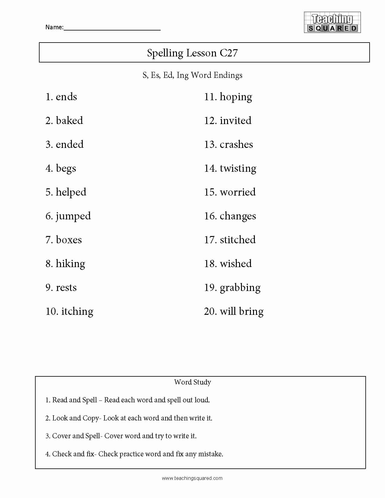 Inflectional Endings Worksheets 2nd Grade Fresh 20 Inflectional Endings Worksheets 2nd Grade