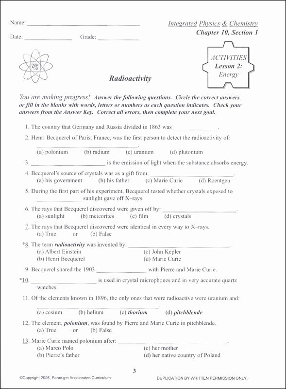 Integrated Physics and Chemistry Worksheets Awesome Integrated Physics and Chemistry Worksheets In 2020